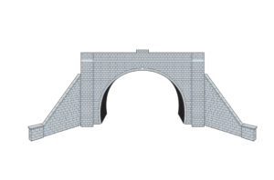 Peco Lineside LK12173 - PECO - TT:120 - L/S Kit Tunnel Portal w. Wing Walls, Brick, Double Track TT TT120 GAUGE