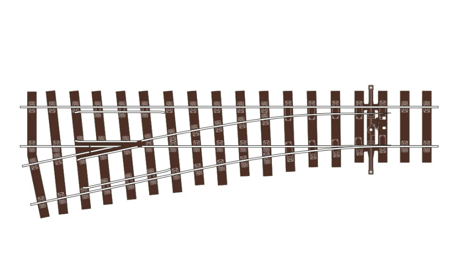 Peco SLU1191 - PECO Streamline - OO - Turnout CODE 75 Sm Rad Left Hand UNIFROG BULLHEAD OO GAUGE