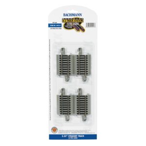 Bachmann USA 44513 2.25' Straight Track (4/Card) - HO Gauge