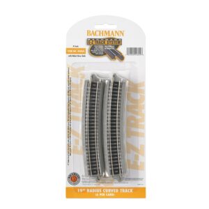 Bachmann USA 44804 19'' Radius Curved Track (6/Card) - N Gauge