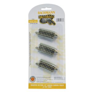 Bachmann USA 44833 Quarter Section 14'' Radius Curved Track (6/Card) - N Gauge