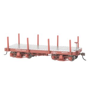 Bachmann USA 26511 18' Flat Cars - Oxide Red, Data Only (2/Box) - ON30 Gauge