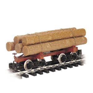 Bachmann USA 98490 Skeleton Log Car with Logs - Painted, Unlettered - LS Gauge