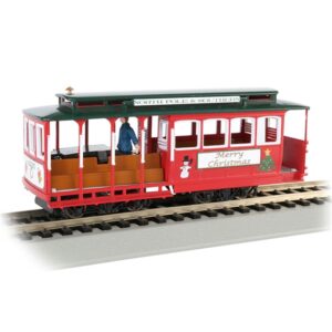 Bachmann USA 60535 Cable Car (with Grip Man) - Christmas - HO Gauge