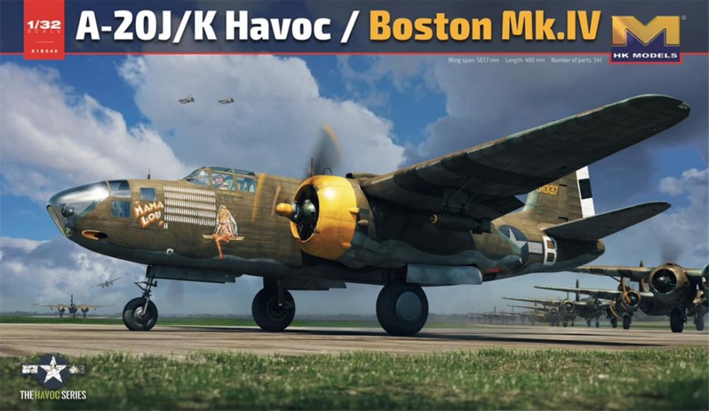 HK Models PKHK01E40 USAAF A-20J/K Havoc/Boston IV 1945 Bomber Aircraft - 1:32 Scale