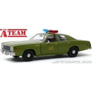 Greenlight GL84103 The A-Team (1983-87 TV Series) 1977 Plymouth Fury U.S Army - 1:24 Scale