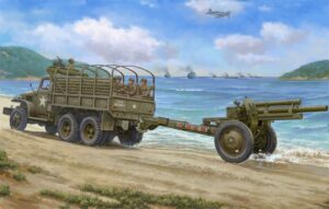 I Love Kit PKLK63567 US Army CCKW-352 6x6 MG Ring Mount Version Truck & M2A1 105mm Howitzer - 1:35 Scale