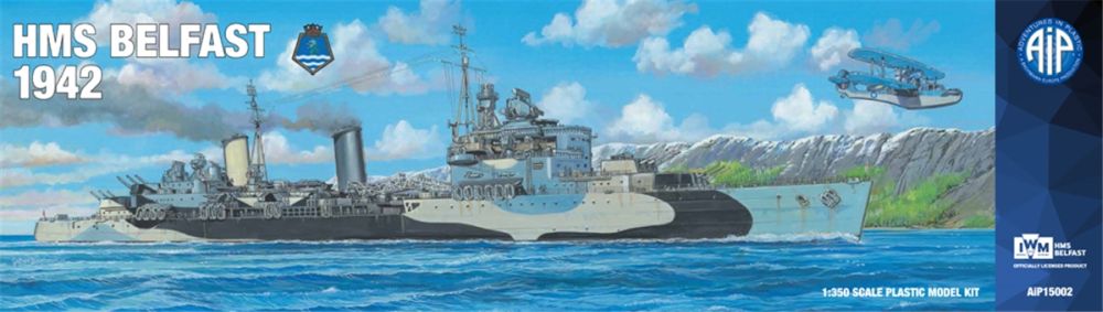 AIP AIP15002 HMS Belfast 1942 Royal Navy Cruiser - 1:350 Scale