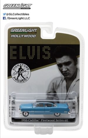 Greenlight GL44760-A Elvis Presley (1935-77) - 1955 Cadillac Fleetwood Series 60 Blue - 1:64 Scale