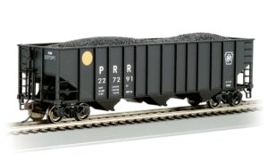 Bachmann USA 18724 3-Bay 100-Ton Hopper - Pennsylvania #227291 - Yellow Ball - HO Gauge