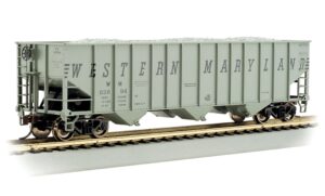 Bachmann USA 18748 3-Bay 100-Ton Hopper - Western Maryland® #63894 Gray - HO Gauge