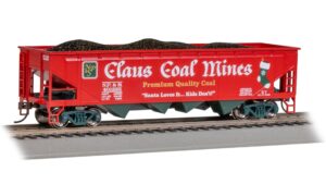 Bachmann USA 17609 40' Quad Hoppr Christmas - NP&S Claus Coal Mines` - HO Gauge