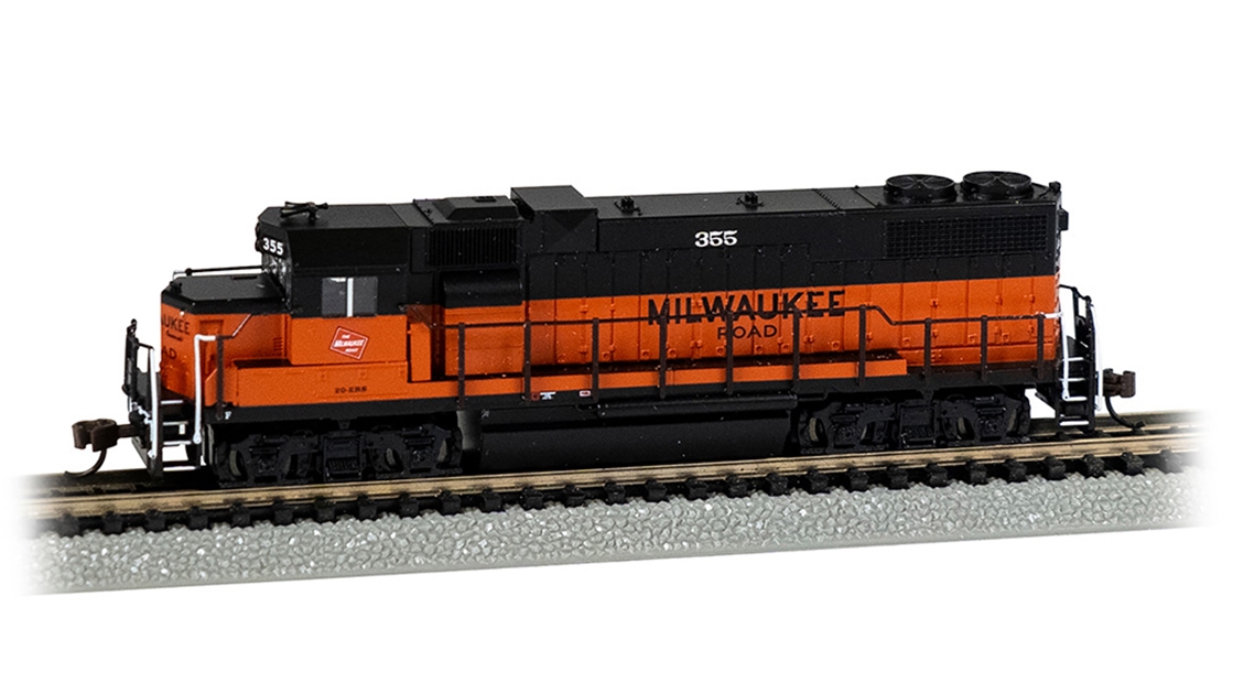 Bachmann USA 61753 GP38-2 Diesel - Milwaukee Rd #355 - (Without Dynamic Brakes) - N Gauge