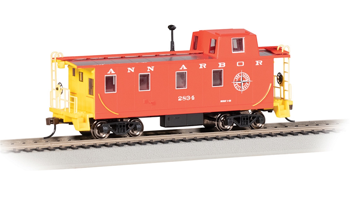 Bachmann USA 14009 Off-Set Cupola Caboose - Ann Arbor #2834 - HO Gauge