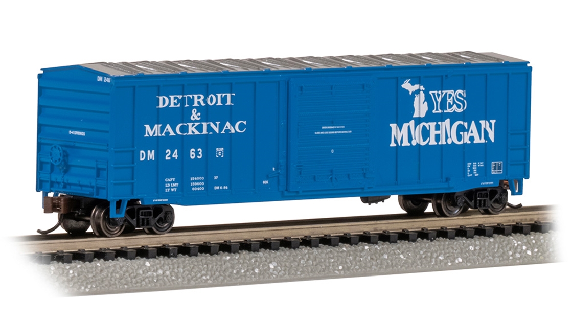 Bachmann USA 19671 ACF 50'6" Outside-Braced Slidng Door Boxcar Detroit & Mackinac #2463 - N Gauge