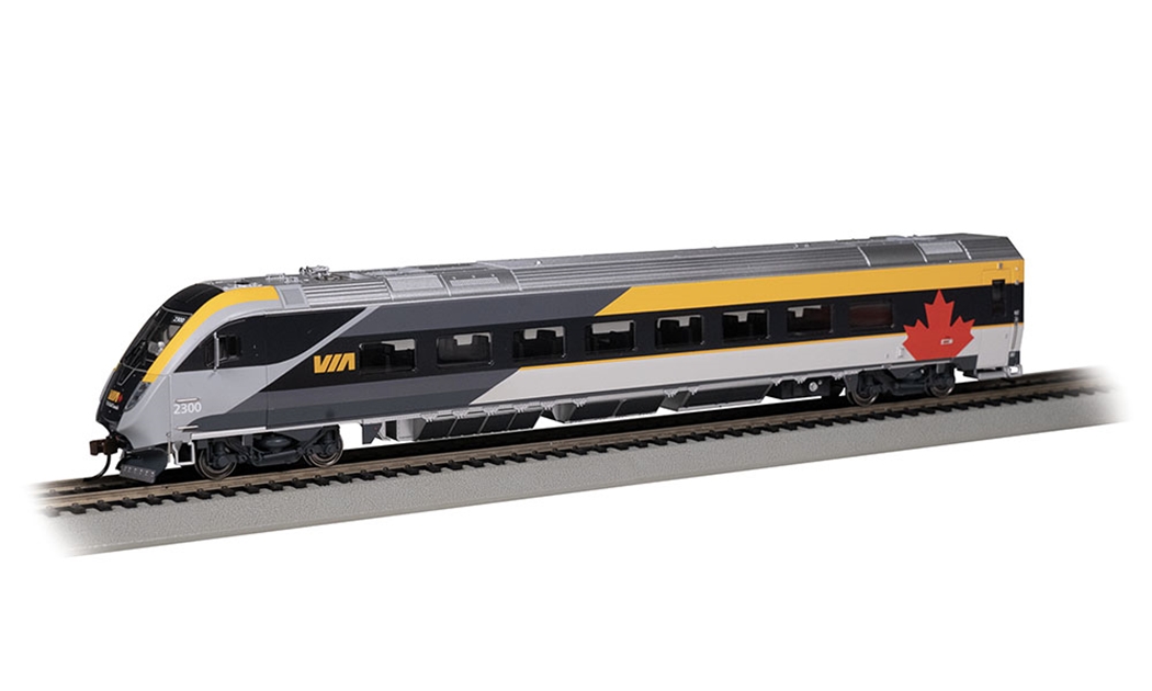 Bachmann USA 74509 Siemens Venture VIA Rail Canada Cab Car #2300 (DCC Lights & So - HO Gauge