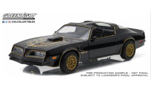Greenlight GL84036 1977 Pontiac Firebird Trans Am - Starlite Black With Golden Eagle Hood - 1:24 Scale
