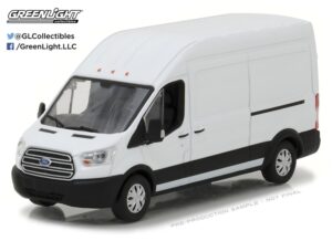 Greenlight GL86083 2017 Ford Transit LWB High Roof - Oxford White - 1:43 Scale