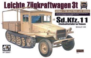 AFV Club PKAF35047 German Army SdKfz 11 3-Ton Half-Track Vehicle (Late) - 1:35 Scale