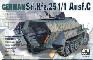 AFV Club PKAF35078 German Army SdKfz 251/1 Ausf C 'Schutzenpanzer' Half-Track Vehicle - 1:35 Scale