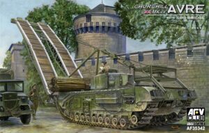 AFV Club PKAF35342 British Army Churchill Mk IV AVRE w/ SBG Bridge - 1:35 Scale