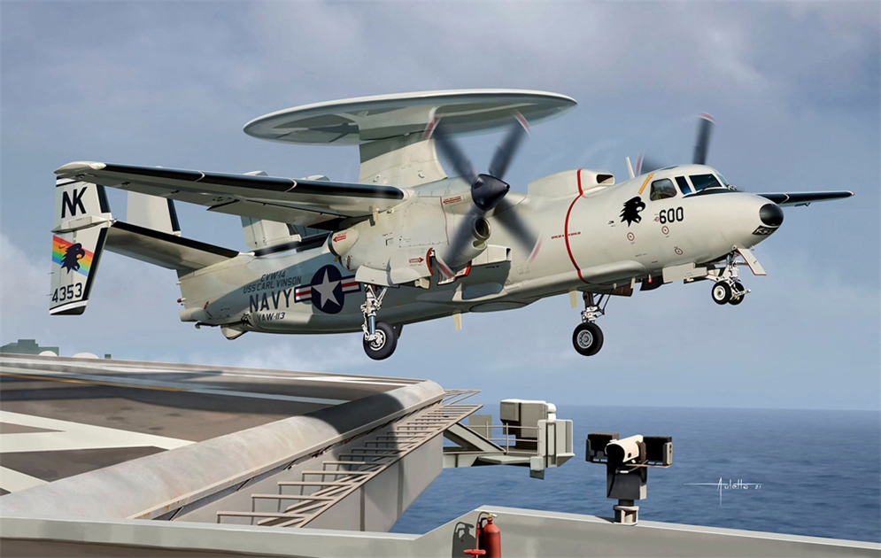Academy PKAY12623 US Navy E-2C VAW-113 "Black Eagles" Early Warning Aircraft - 1:144 Scale