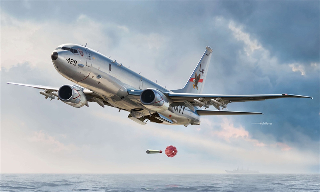 Academy PKAY12635 US Navy P-8A Poseidon Maritime Patrol Aircraft - 1:144 Scale