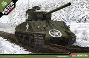 Academy PKAY13500 US Army M4A3 76mm "Battle of the Bulge" Medium Tank - 1:35 Scale