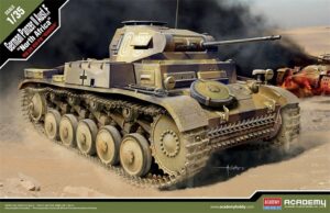Academy PKAY13535 German Army Panzer II Ausf F "North Africa" Medium Tank - 1:35 Scale