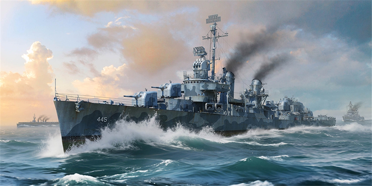 I Love Kit PKLK65309 US Navy USS Fletcher DD-445 Fletcher-Class Destroyer (ship) - 1:350 Scale
