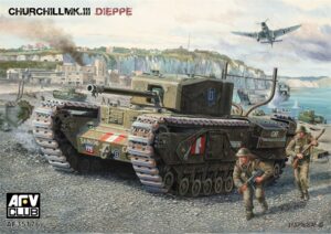 AFV Club PKAF35176 British Army Churchill Mk III Dieppe Raid Heavy Tank - 1:35 Scale