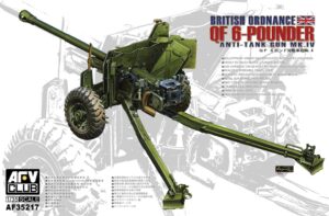 AFV Club PKAF35217 British Army QF Mk 4 6 Pdr Anti-tank Gun Late - 1:35 Scale