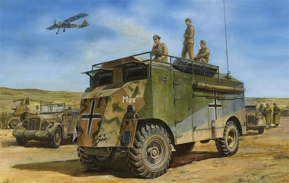 AFV Club PKAF35235 Rommel's Mammoth DAK AEC Armoured Command Vehicle - 1:35 Scale