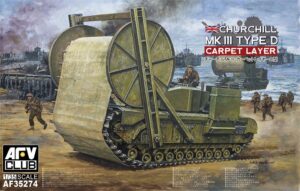 AFV Club PKAF35274 British Army Churchill Mk III TLC Carpet Layer Type D Heavy Tank - 1:35 Scale