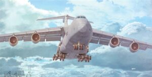 Roden PKROD332 US Air Force C-5M Super Galaxy Military Transport Aircraft - 1:144 Scale