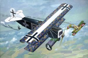 Roden PKROD418 German Air Force Fokker D.VII OAW (Mid) Fighter Aircraft - 1:48 Scale