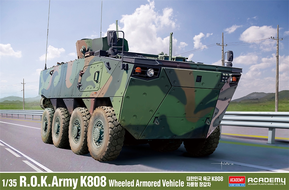 Academy PKAY13569 Korean Army K808 Wheeled Armoured Vehicle - 1:35 Scale