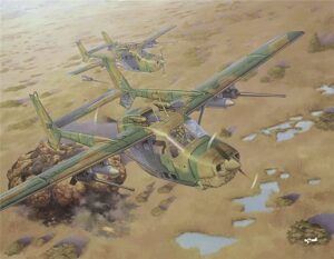 Roden PKROD628 Reims Cessna FTB337G Lynx Light Attack Aircraft - 1:32 Scale