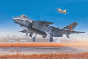 Trumpeter PKTM01663 Chinese Air Force J-20 Fighter Aircraft - 1:72 Scale