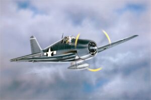 Trumpeter PKTM02256 US Navy F6F-3 Grumman Hellcat Fighter Aircraft - 1:32 Scale