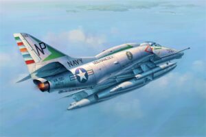Trumpeter PKTM02266 US Navy A-4E Douglas Skyhawk Attack Aircraft - 1:32 Scale