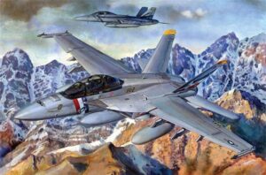 Trumpeter PKTM03205 US Navy F/A-18F Super Hornet Fighter Aircraft - 1:32 Scale
