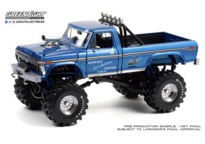 Greenlight GL13605 Kings of Crunch-Midwest Four Wheel Drive-1974 Ford F-250 Monster Truck - 1:18 Scale
