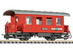 Liliput L344365 Passenger Coach, 2nd Class with WC, B25, Zillertalbahn Red, Ep.VI - HOe Gauge
