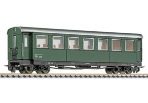 Liliput L344555 Bogie Passenger Coach, 2nd Class, 3016, ÖBB Green, Ep.III-IV - HOe Gauge