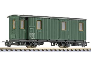 Liliput L344430 Baggage Coach, D/s 6408, ÖBB Green, Ep.III-IV - HOe Gauge
