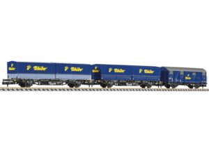 Liliput L260112 3-piece 'Tchibo' Wagon Set, 2 Container Wagons & Covered Wagon, Ep.V - N Gauge