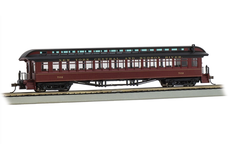 Bachmann USA 12804 60' 1900'S Passenger Car (Ny Central & Hudson Riv (Nyc) #702) - HO Gauge