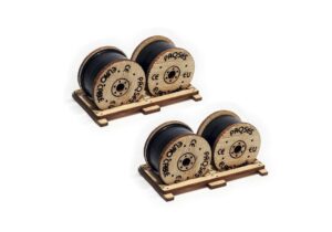 Proses POL-K-05 O Scale Laser-Cut Kit, Cable Drums (x4 Drums / 2 sets) - O Gauge