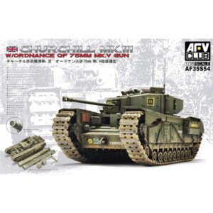AFV Club PKAF35S54 British Army Churchill Mk III w/ QF 75mm MK V Gun - 1:35 Scale